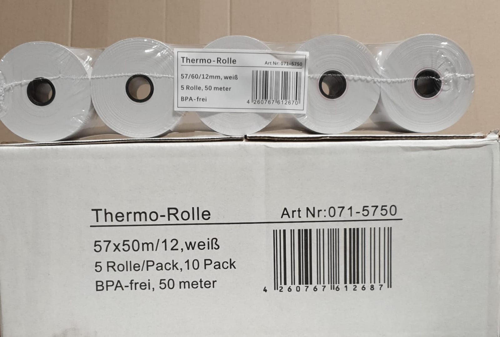 THERMO ROLLE 57*50*12 40 STÜCK