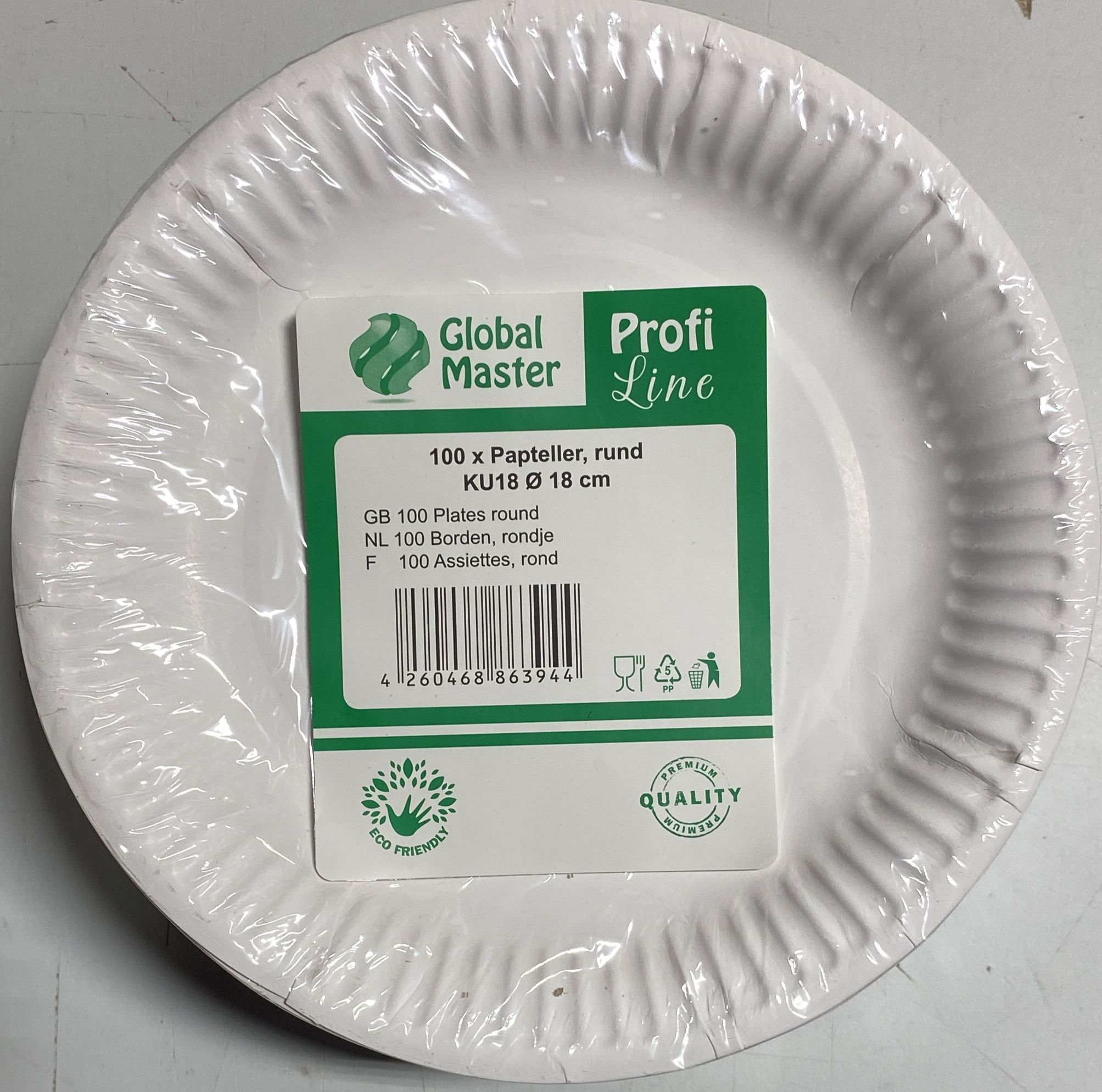 PAPPTELLER 18 cm Runden