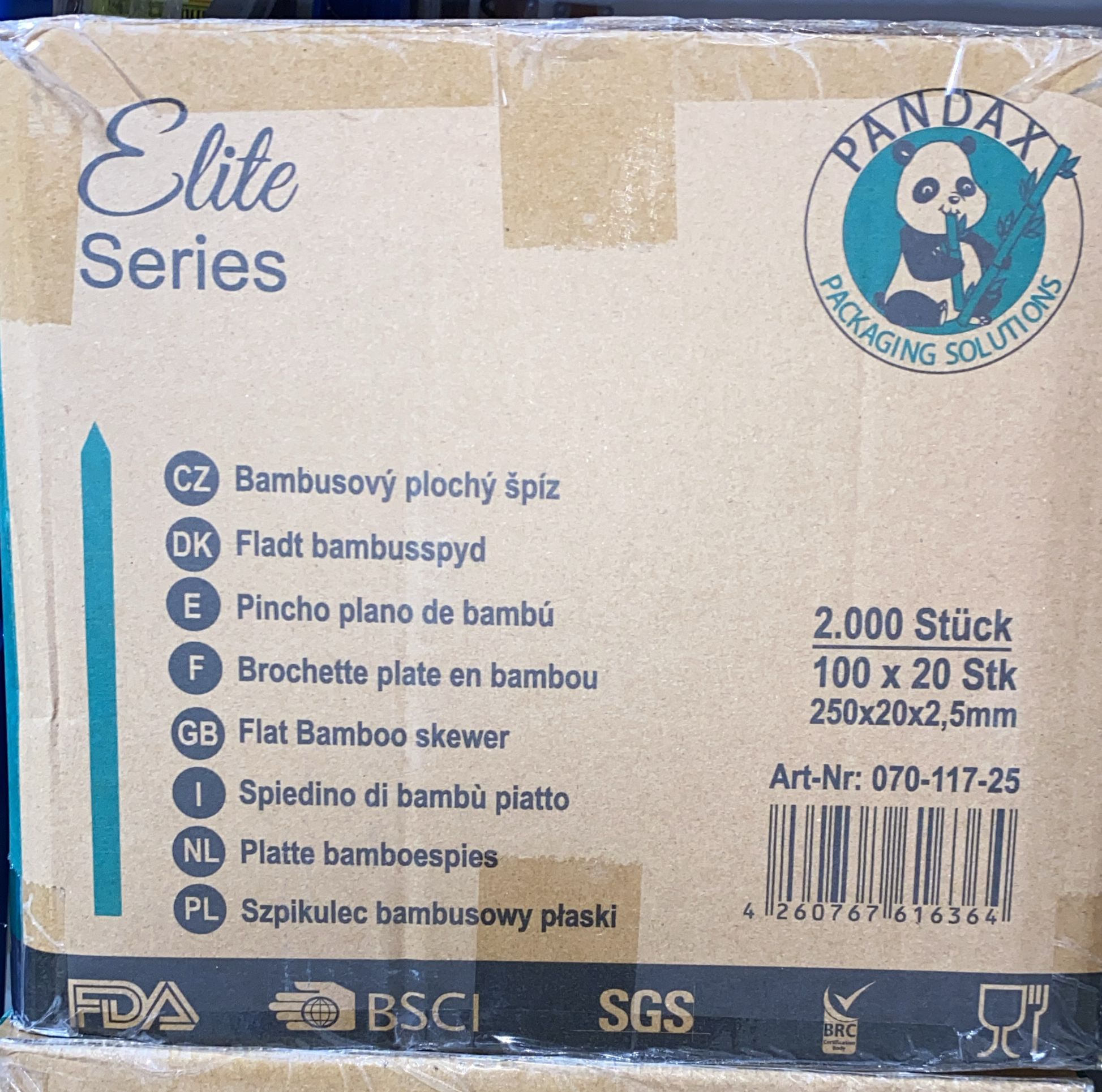 BAMBU FLACHSPIEßE 25 CM GROSS
