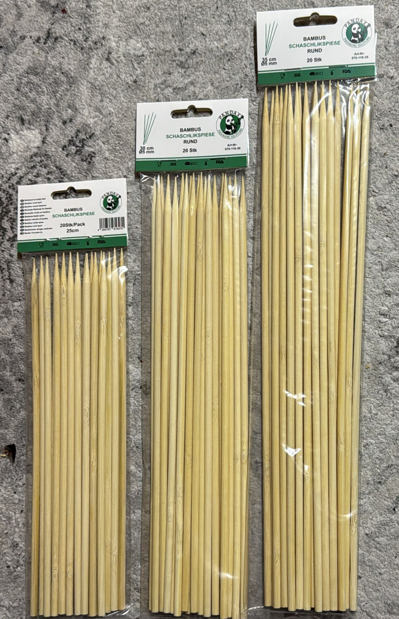 BAMBU RUND SPIEßE 25 CM