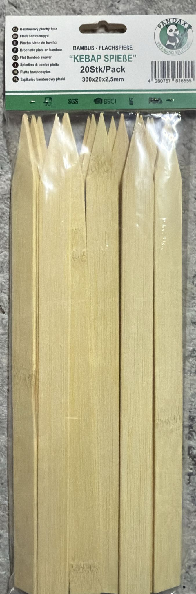 BAMBU FLACHSPIEßE 30 CM GROSS